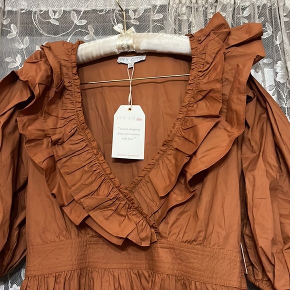 Ivy City Co Ginger Ruffle Midi Dress - Picture 2 of 8